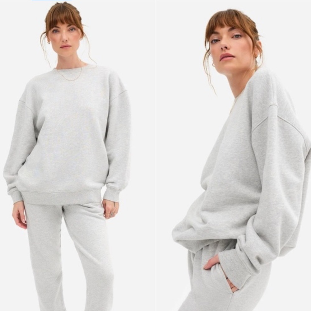 MATE the label organic cotton oversized fleece sweater